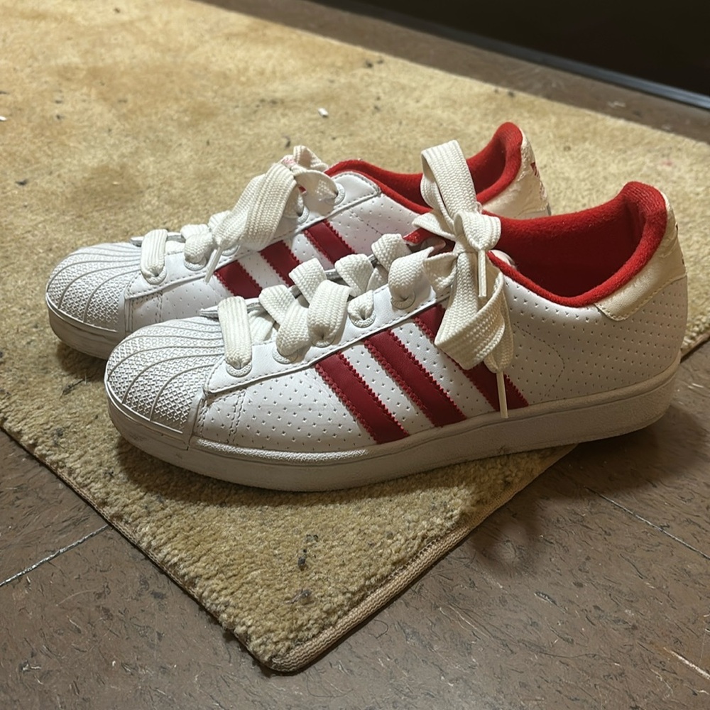 Shell toe adidas sneakers size 10